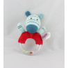 Doudou hochet ane zébre bleu POMMETTE