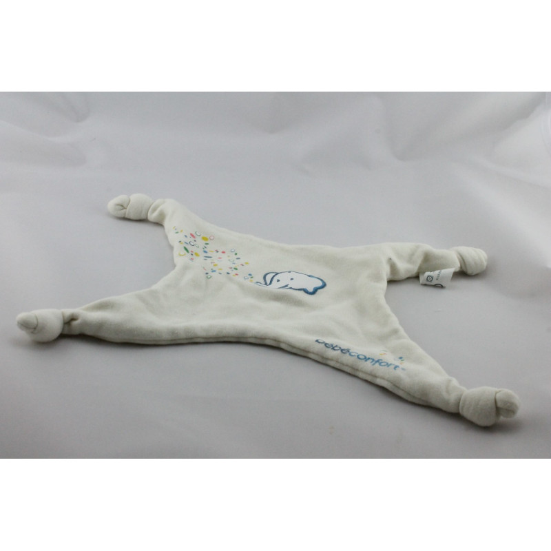 Doudou plat blanc éléphant BEBE CONFORT