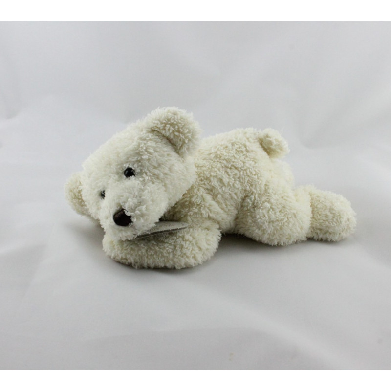 Doudou ours blanc couché Doudou et compagnie