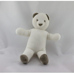 Doudou ours blanc gris LES PETITES MARIE