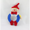 Doudou hochet clown bleu blanc rouge CHICCO