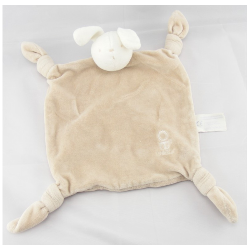 Doudou plat Lapin Beige OBAIBI