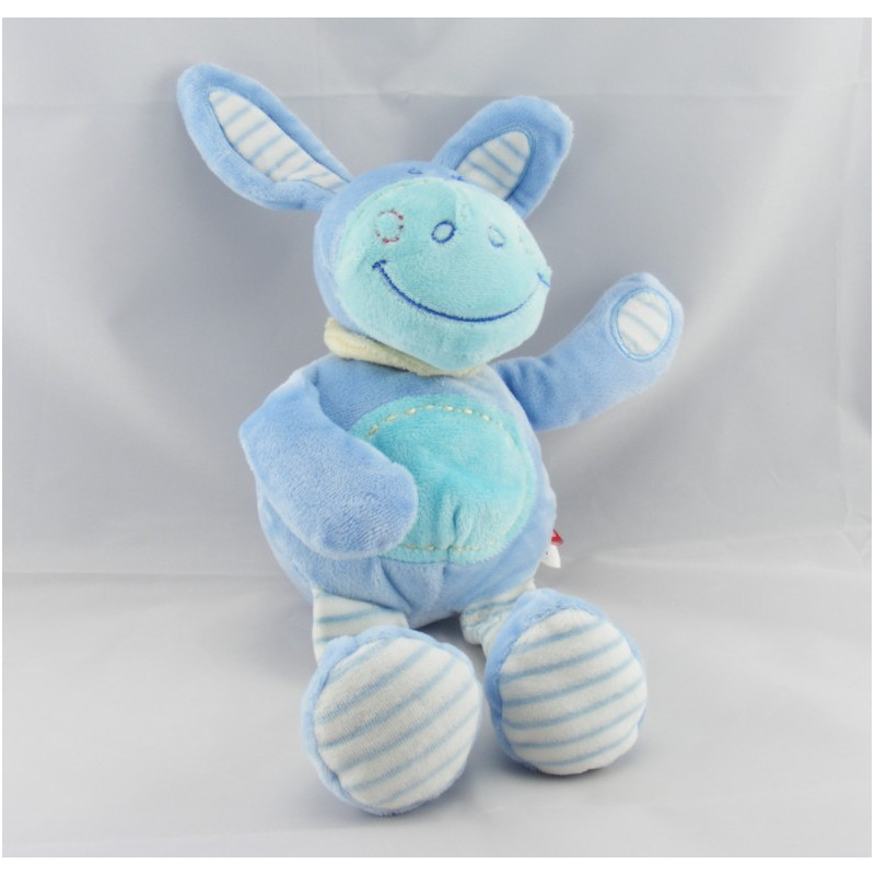 Doudou plat ane cheval lapin bleu TEX