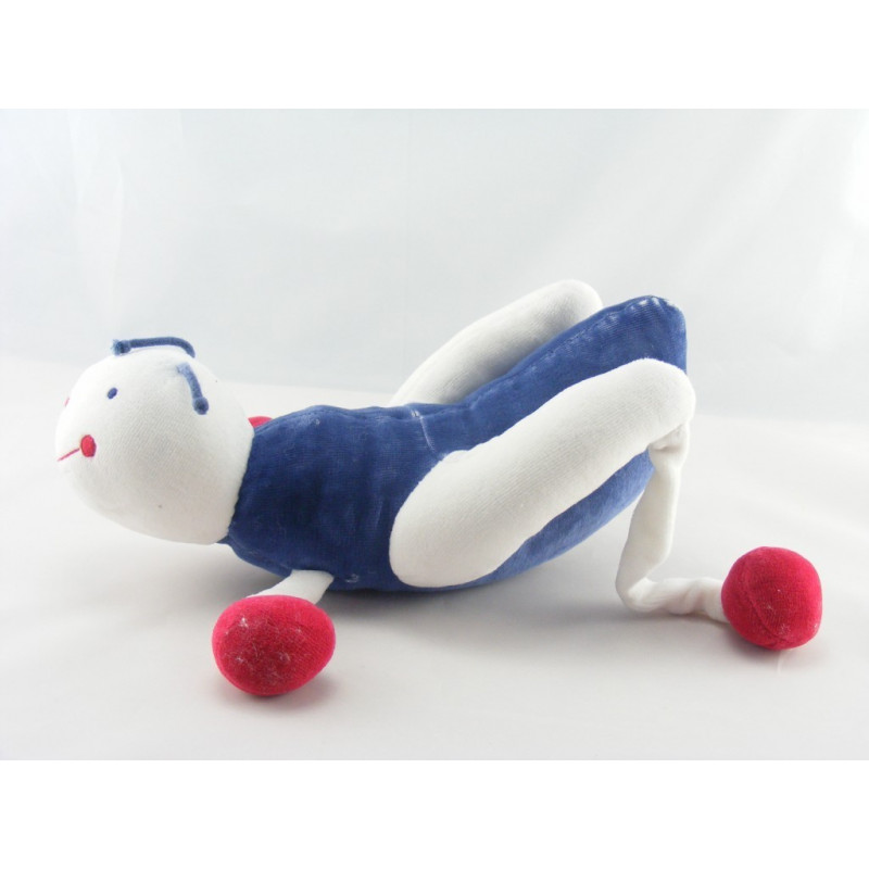 Doudou criquet bleu rouge blanc DPAM 