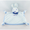 Doudou Plat carré Lapin bleu PICOT