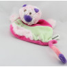 Doudou plat chat rose vert violet CATIMINI
