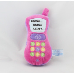 Doudou telephone rose violet Dring Dring GIPSY