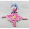 Doudou plat mouchoir Bourriquet lapin bleu rose pois DISNEY 