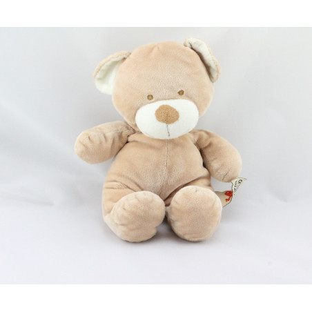 Doudou ours beige blanc NICOTOY