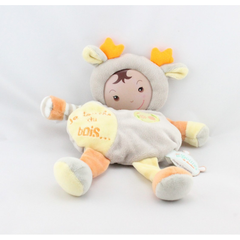 Doudou et compagnie Les Bouilles cerf elan  je touche du Bois