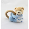 Mini Doudou Ours bleu poissons avec hochet Kaloo
