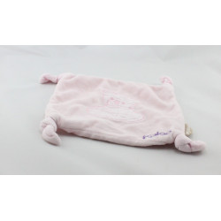 Doudou plat carré ours rose KALOO