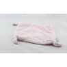 Doudou plat carré ours rose KALOO