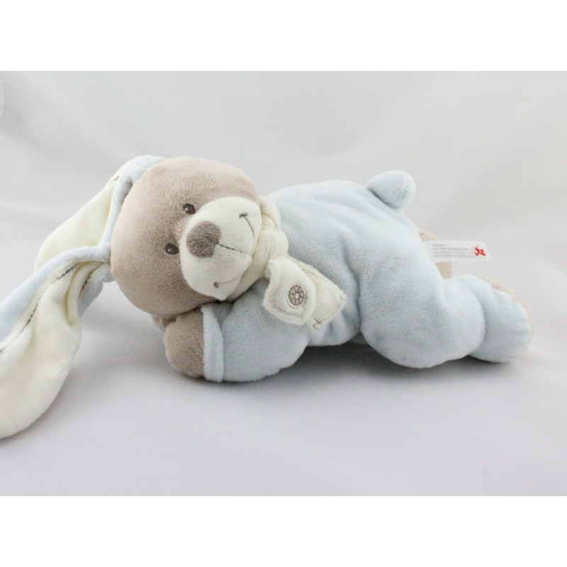 Doudou musical lapin bleu beige NICOTOY