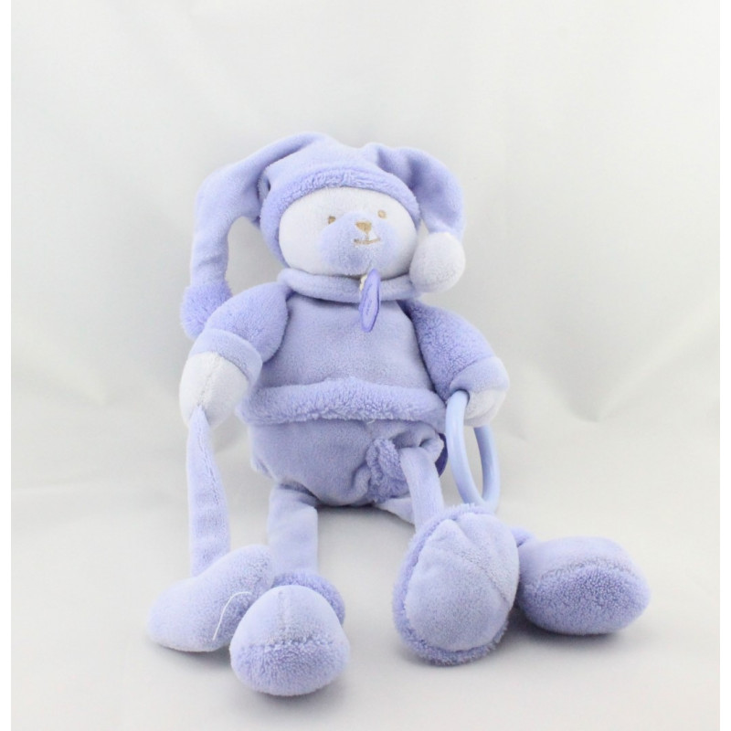 Doudou et compagnie ours Douceur Macaron mauve lavande