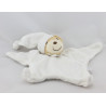 Doudou plat étoile ours blanc bonnet KALOO