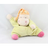 Doudou semi plat hippopotame vert chenille KIABI