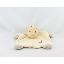 Doudou plat poney cheval beige ecru rouge KIABI