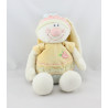 Doudou lapin jaune bleu carottes KIABI
