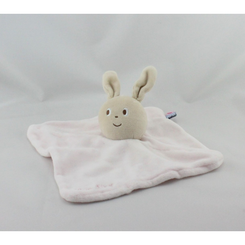 Doudou plat lapin rose SUCRE D'ORGE