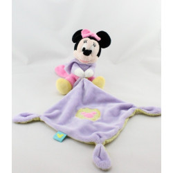 Doudou minnie déguisé en lapin rose mauve mouchoir DISNEY