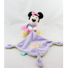 Doudou minnie déguisé en lapin rose mauve mouchoir DISNEY