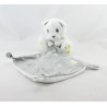 Doudou ours blanc mouchoir gris étoiles KIABI SIMBA TOYSanc mouchoir bleu KIABI SIMBA TOYS