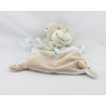 Doudou plat ours beige bleu NICOTOY