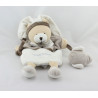 Doudou et compagnie marionnette ours blanc beige marron Graines de doudou