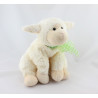 Doudou mouton blanc noeud vert FAO BABY