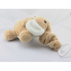 Doudou musical éléphant beige blanc NOUKIE'S