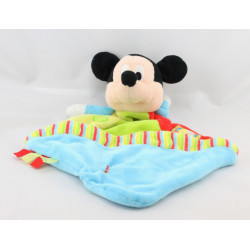 Doudou plat Mickey bleu vert rouge jaune cirque DISNEYEY