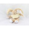 Doudou lapin beige pull jaune Gaspard NOUKIE'S