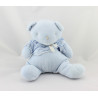 Doudou ours bleu chemise NOUNOURS