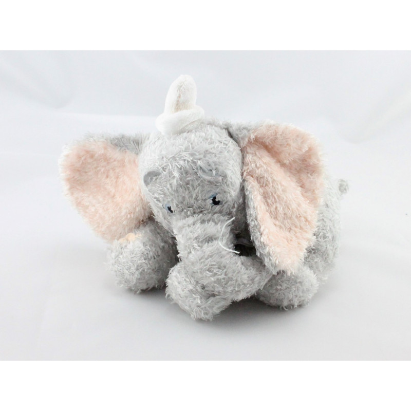 Peluche Doudou éléphant gris Dumbo DISNEY