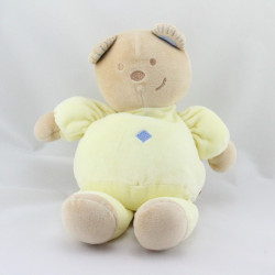 Doudou ours jaune demi bouche TEX
