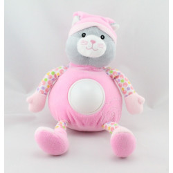 Doudou veilleuse chat rose pois GIPSY