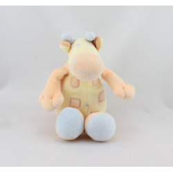 Doudou girafe orange jaune bleu JOLLYBABY