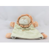 Doudou plat marionnette lion jaune orange jungle BENGY