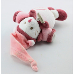 Doudou et compagnie chat Minouchette Bordeaux rose 