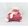Doudou semi plat baby corolle blanc rose grenadine Corolle
