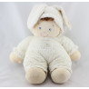 Doudou garçon déguisé en lapin blanc NICOTOY