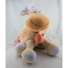 Grand Doudou eveil girafe vache beige taches orange rose NATTOU