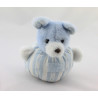 Doudou boule souris bleu rayé TARTINE ET CHOCOLAT
