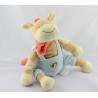 Doudou poney cheval salopette bleu Bob BENGY 