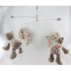 Mobile musical doudou ours lapin Pol et Jade NATTOU