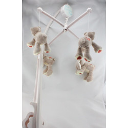 Mobile musical doudou ours lapin Pol et Jade NATTOU