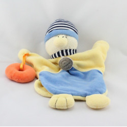 Doudou et compagnie marionnette Gaspard canard bleu jaune bouée