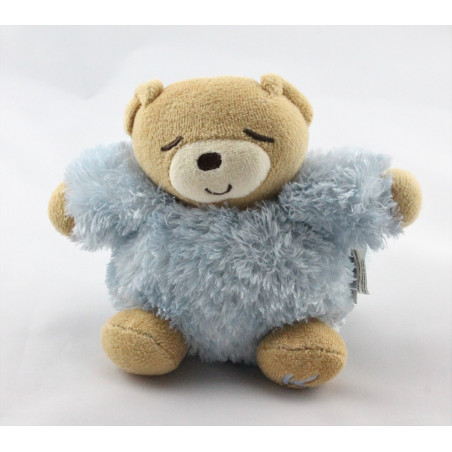 Mini Doudou ours bleu fourrure Fur KALOO
