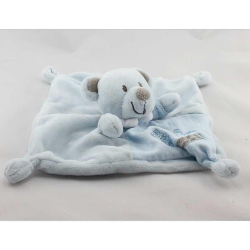 Doudou plat ours bleu Baby Garden NICOTOY